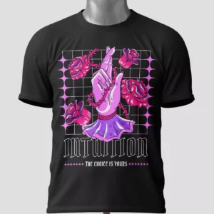 T-shirt Intuition - Design 3ème œil holographique - Coton bio