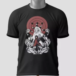 T-shirt Madara Uchiha - Sharingan glow - Coton 240g/m²